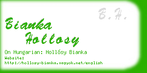 bianka hollosy business card