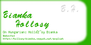 bianka hollosy business card